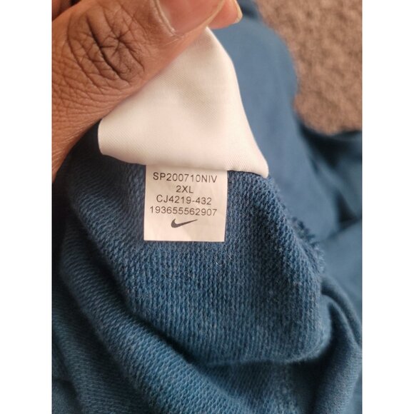 Nike Dry Versa Open Cage Back Lounge Sweatshirt Blue XXL 2XL Wmn LS Lagenlook - Picture 12 of 13